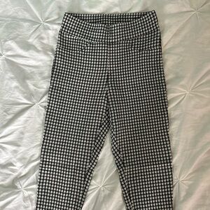 Graffiti White/Black Plaid Skinny Dress Pants